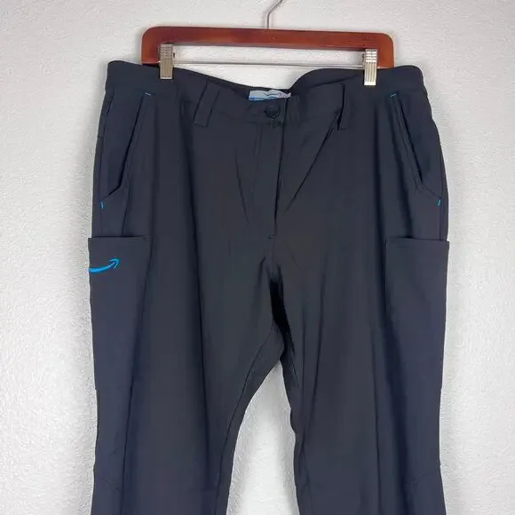 Amazon Women’s Cargo Work Pants XL Black Luly Yang Stretch Uniform Utility - Picture 2 of 9